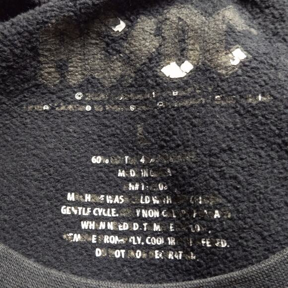 AC/DC Women’s Sweatshirt Soft Grunge Vintage Band Distressed Washed Black Sz L - Picture 7 of 7